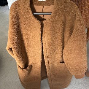 Madewell Bonded Sherpa Teddy Coat Medium